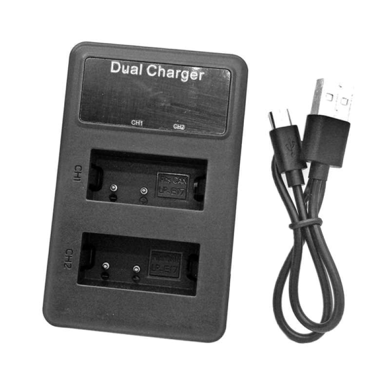 lp e17 dual slots battery digital camera charger for canon eos 750d 760d