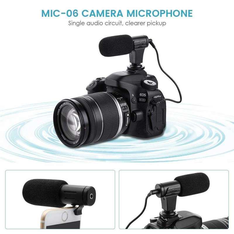 taffstudio camera dslr shotgun microphone 3 5mm mic 06 black