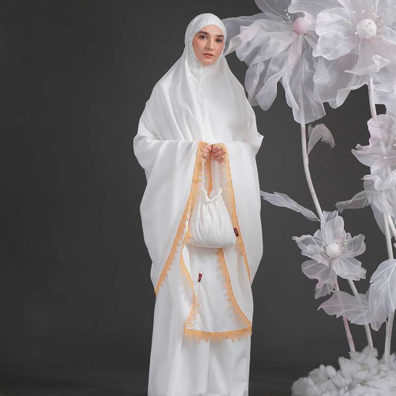 Tatuis Balqis Ufaira Maxi Tiara 368 Mukena - Broken White