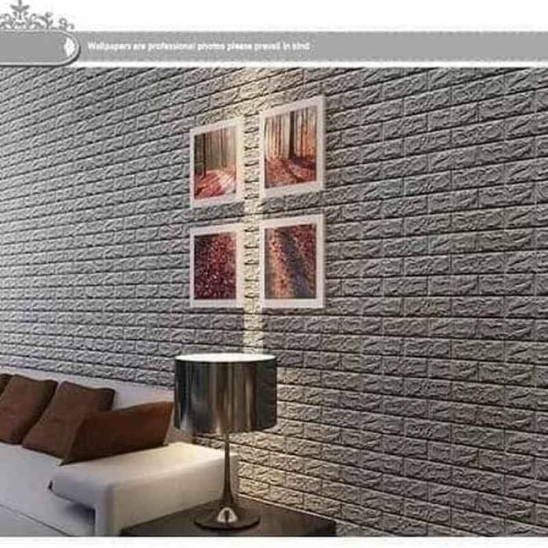 Jual Wallpaper 3d Zt0108 Brick Foam Grey Wallpaper Dinding Batu Bata Abu Online September 2020 Blibli Com