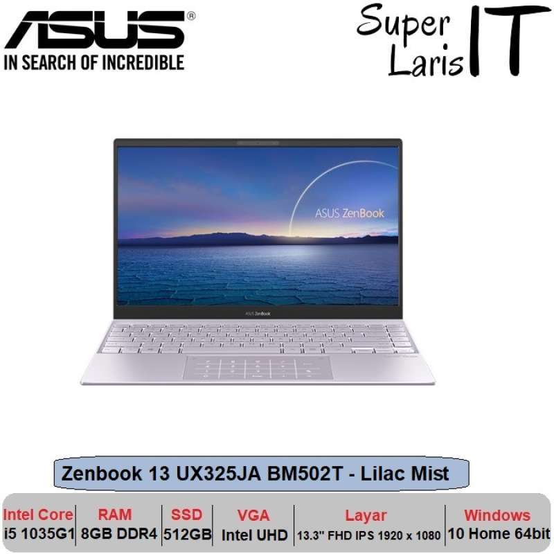 Jual Laptop Asus Zenbook 13 Ux325ja Bm502t I5 1035g1 8gb 512gb 13 3 W10 Online Desember 2020 Blibli