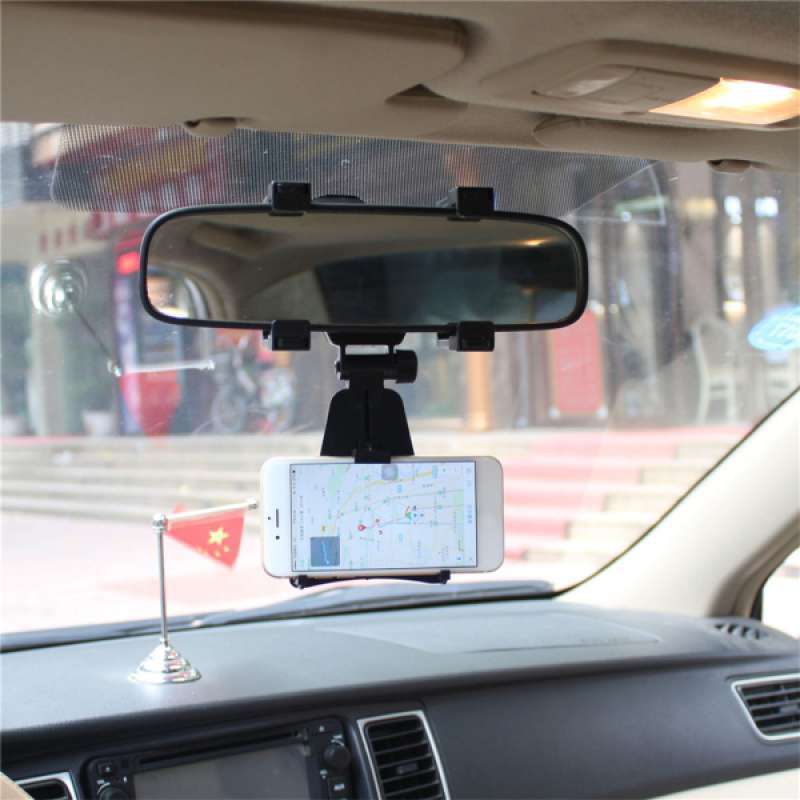 Jual In Car Mobile Phone Gps 360 Rotation Mount Holder Rearview Mirror Bracket Online Januari 2021 Blibli