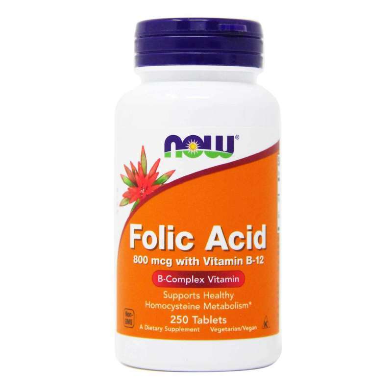 Jual Now Foods Folic Acid With Vitamin B 12 Vit B12 B 12 800mcg 250 Tablet Online November 2020 Blibli