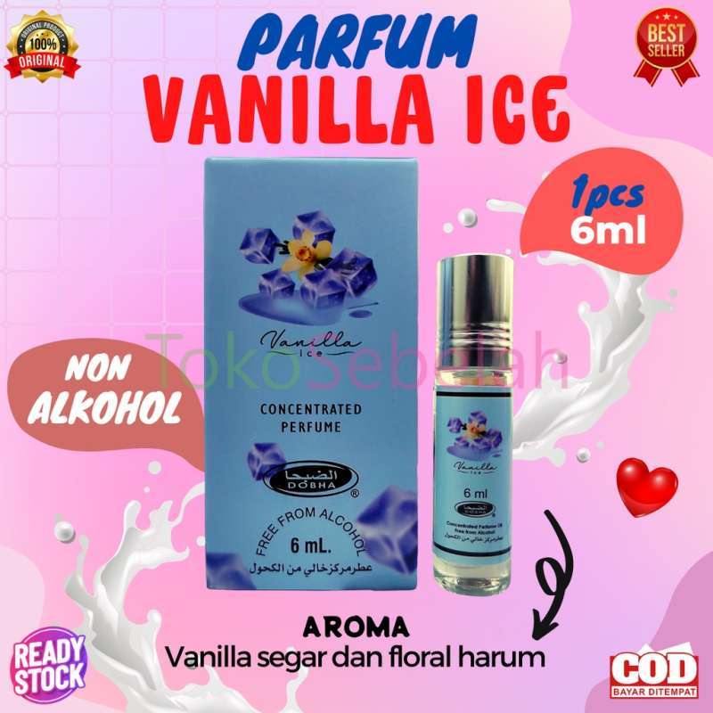 Jual PARFUM VANILLA ICE 6ML DOBHA ORIGINAL ROLL ON NON ALKOHOL