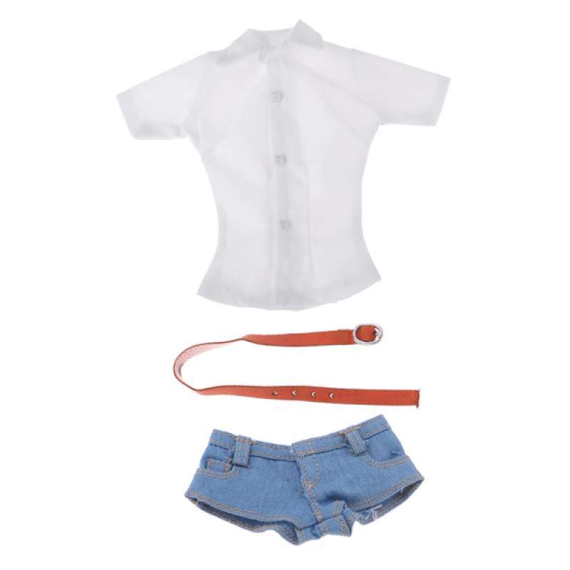 Promo 1/6 White Short Sleeve Shirt Jean 