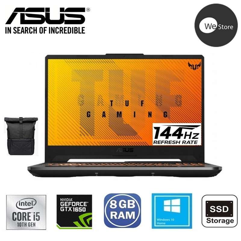 Jual Asus Tuf Gaming F15 Fx506lh I565b6b Gaming Laptop I5 10300h 8gb 512gb Ssd Gtx1650 4gb Rgb Win10 Fhd Ips 144hz Bonfire Black Online Desember 2020 Blibli