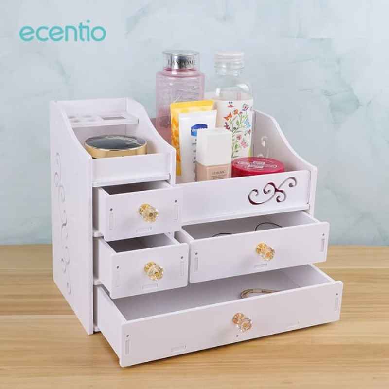 Jual Ecentio Rak Makeup Rak4 Levels Kosmetik Dengan Laci Box Dressing Table Online Oktober 2020 Blibli Com
