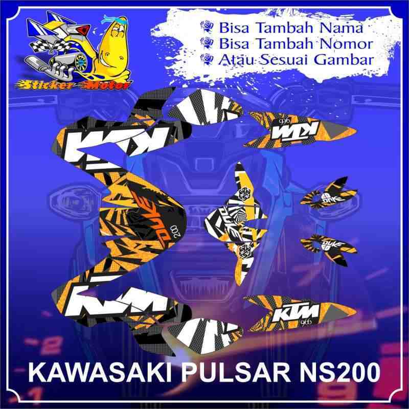 STICKER DECAL KAWASAKI PULSAR NS200 KTM 