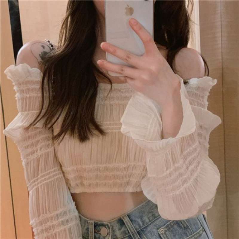 Promo IELGY French short Waist Chiffon 