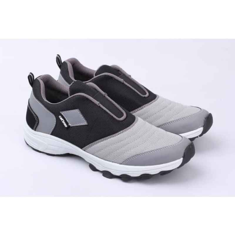 Jual Sepatu Pria Sneakers Olahraga Slip On Casual Tanpa Tali Original Abu Online Oktober 2020 Blibli Com