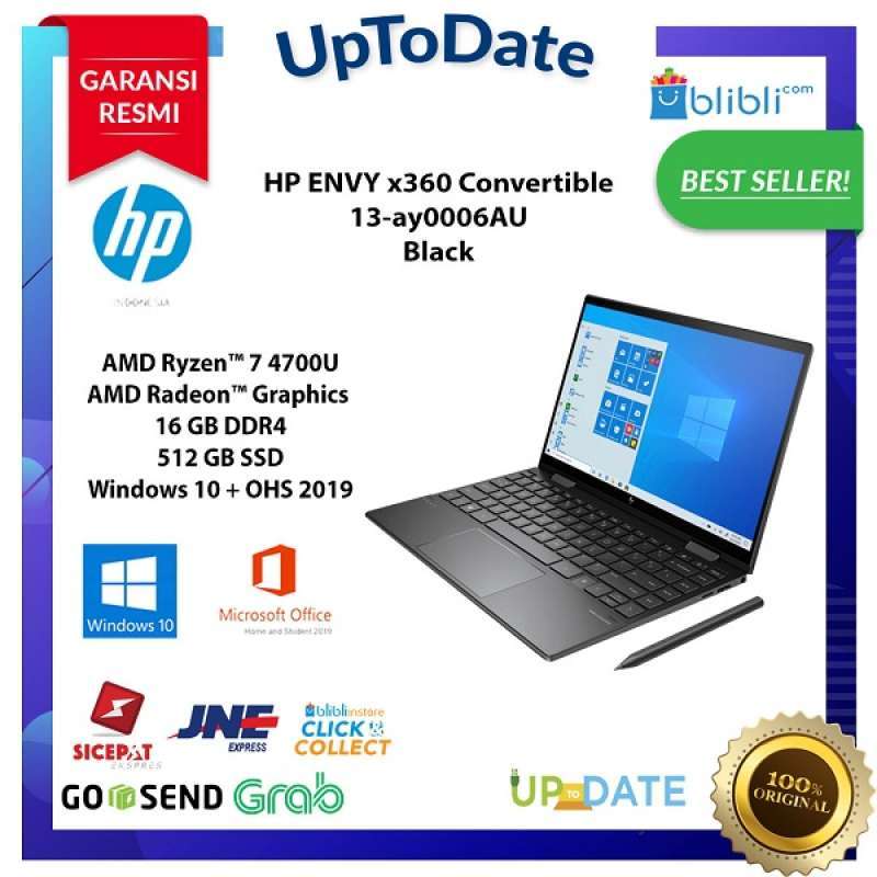 Jual Hp Envy X360 Convertible 13 Ay0006au Laptop Amd Ryzen 7 4700u 16gb Ddr4 512gb Ssd 13 3 Inch Fhd Win 10 Ohs 2019 Online September 2020 Blibli Com