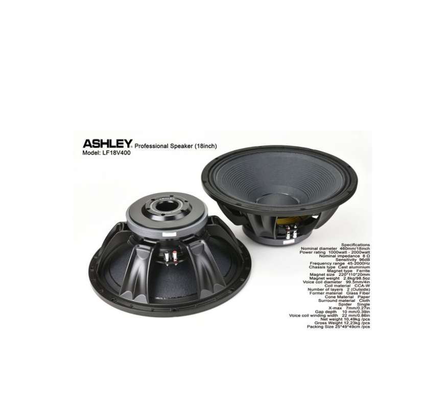 Jual Speaker 18 Inci Ashley Lf18v400 2000 Watt Komponen Online Februari 2021 Blibli