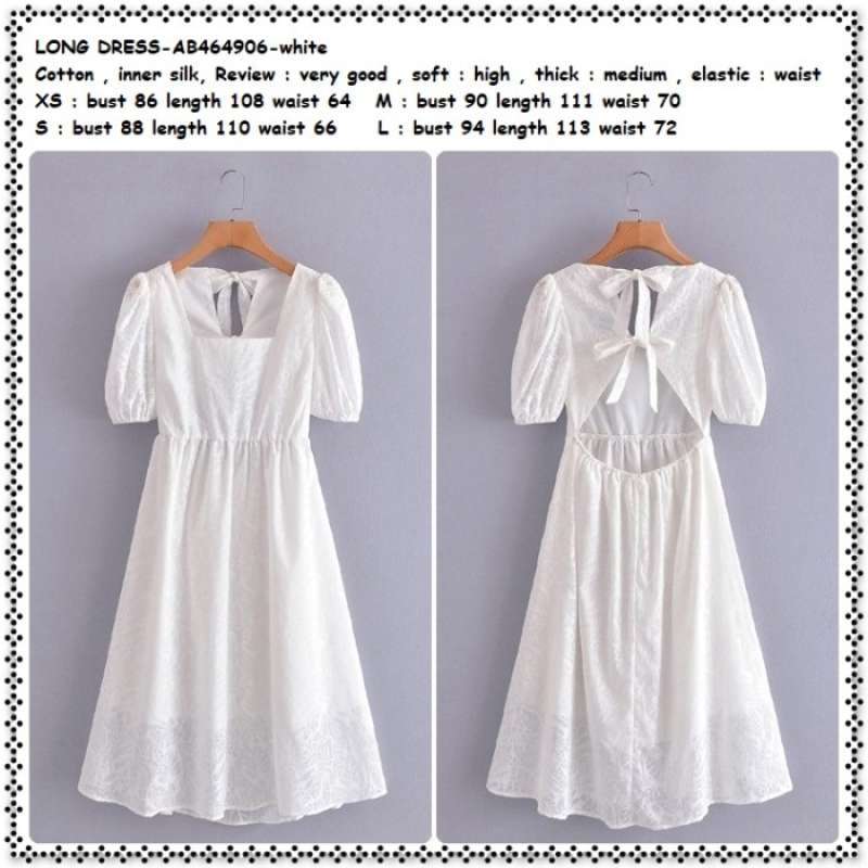 Promo Ab464906 Long Dress Midi Gaun Pesta Putih White Wanita Korea Import Diskon 18 Di Seller Bts Fashion Cengkareng Timur Kota Jakarta Barat Blibli