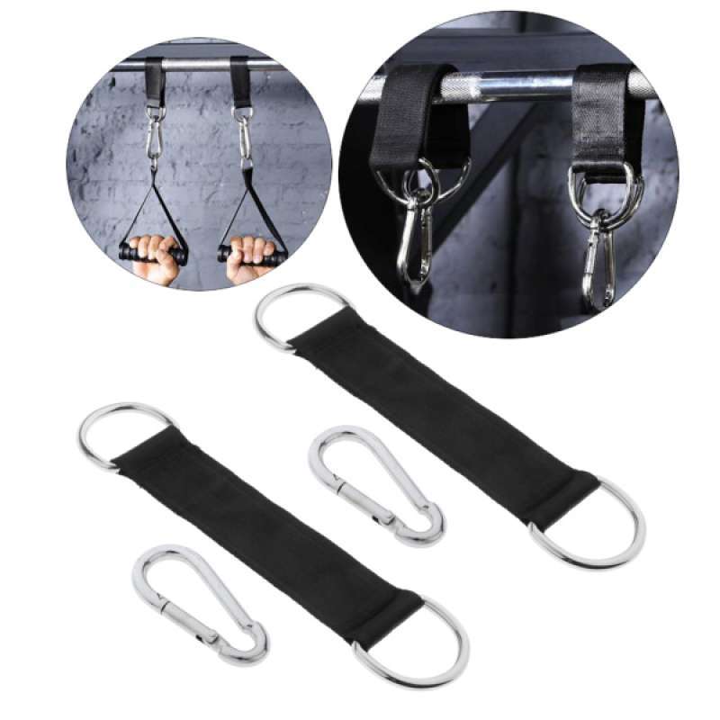 20.5x5cm Nylon/Cotton Strap with D-Rings Hooks Clip Gym Fitness Attachment Strap 
