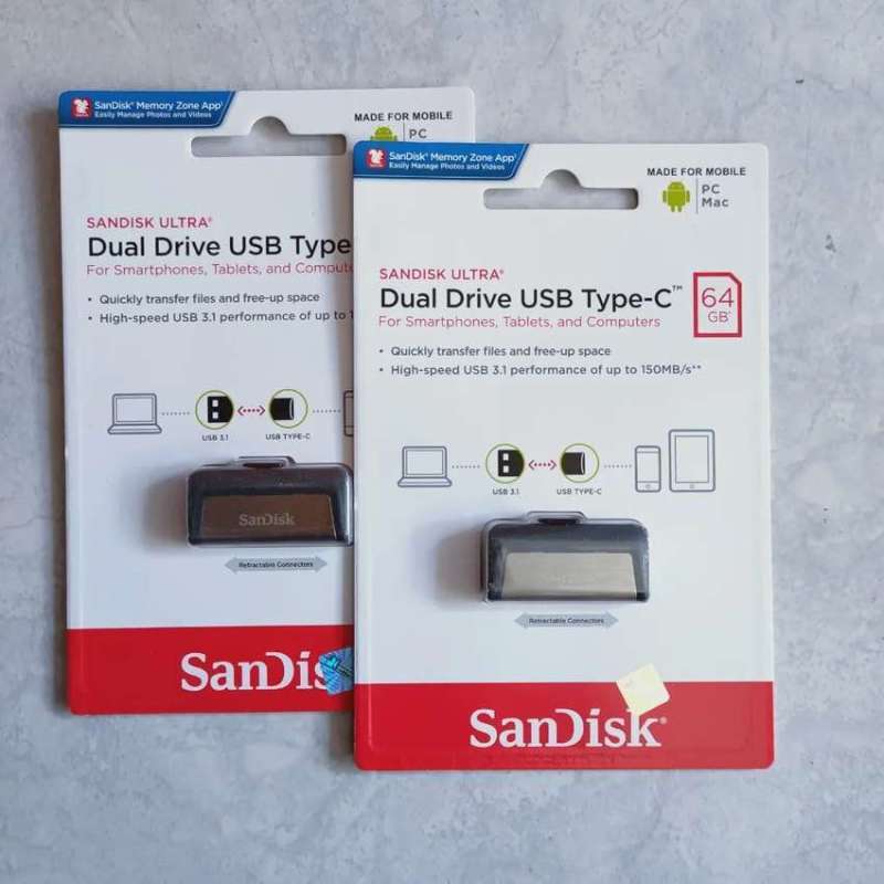 Jual Sandisk Otg Type C 64gb Ori Ultra Dual Drive Flashdisk Usb Murah Online April 2021 Blibli