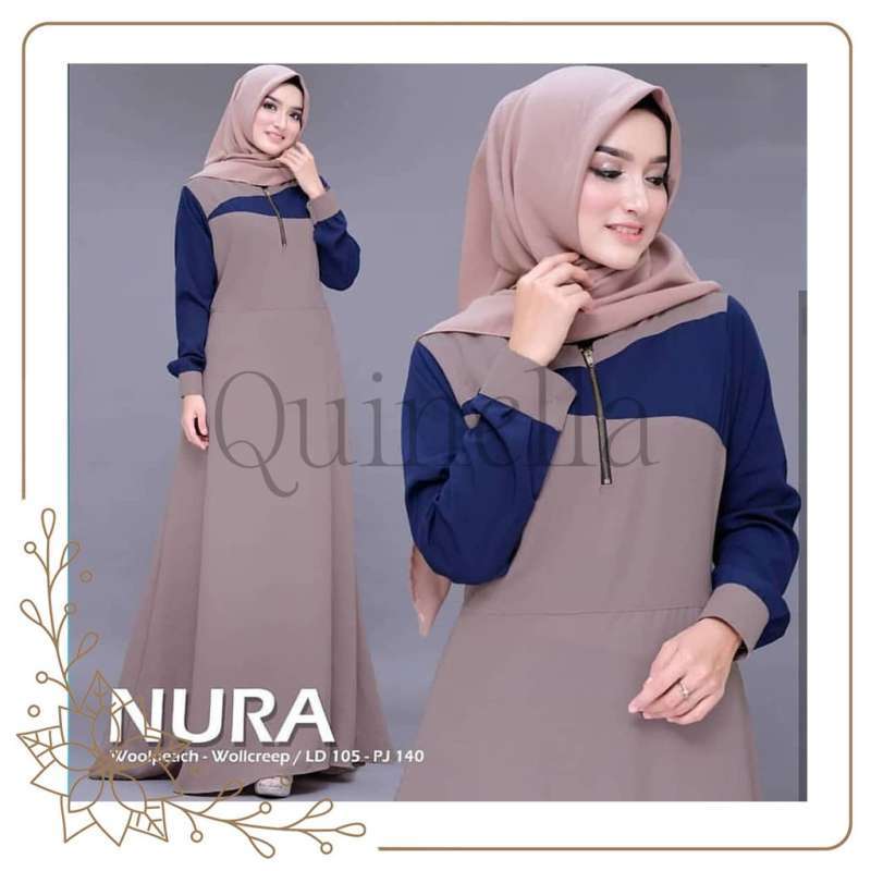 Jual Gamis Naura Wanita Atasan Wanita Fashion Style Bawahan Casual Gamis Modern Quinella Murah Mei 2021 Blibli