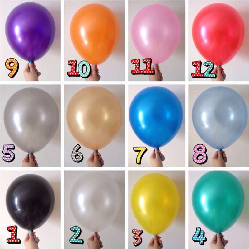 Jual Balon Isi 50 Pcs Latex Metalik Balon Warna Warni Balon Metalik Online November 2020 Blibli Com