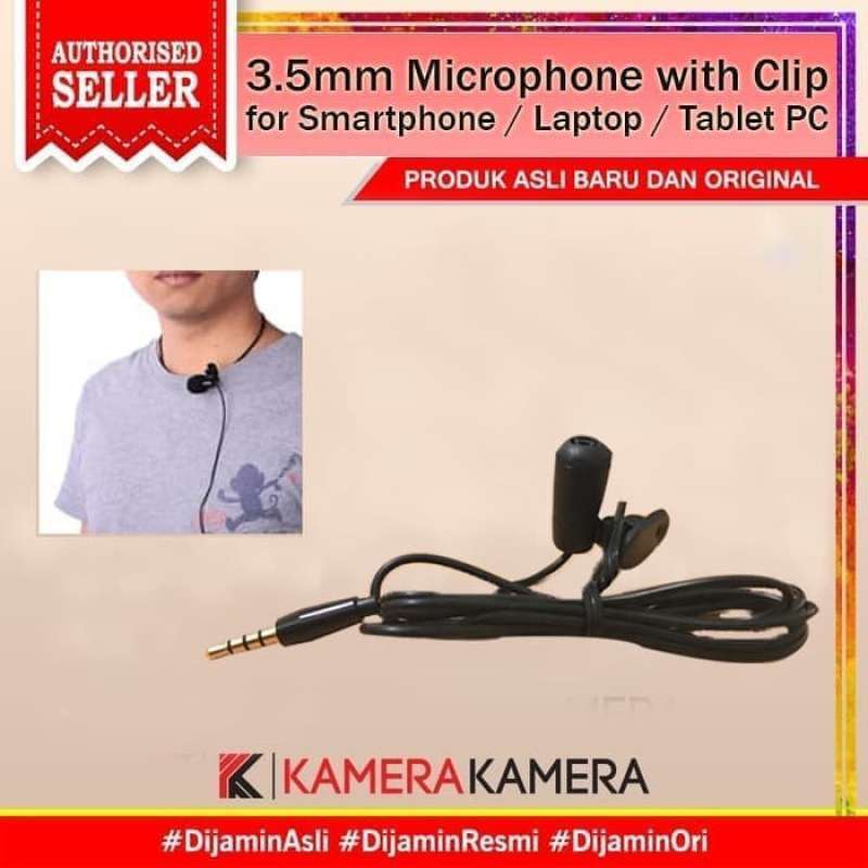 Jual Kamerakamera 3 5mm Microphone With Clip For Smartphone Laptop Tablet Pc Online November 2020 Blibli