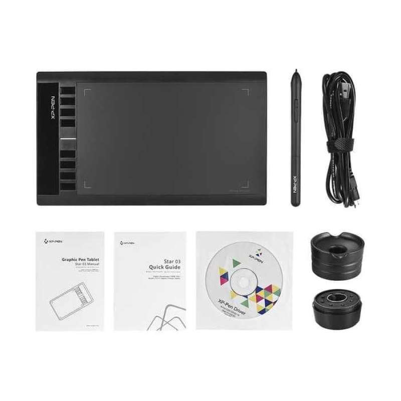 xp pen star 03 v2 graphics digital drawing tablet with passive pen
