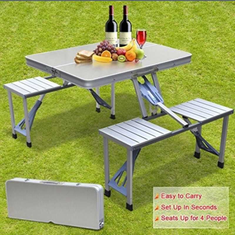 Jual Luckyway Meja Kursi Piknik Foldable Portable Aluminium 8823 A Silver Online Oktober 2020 Blibli Com