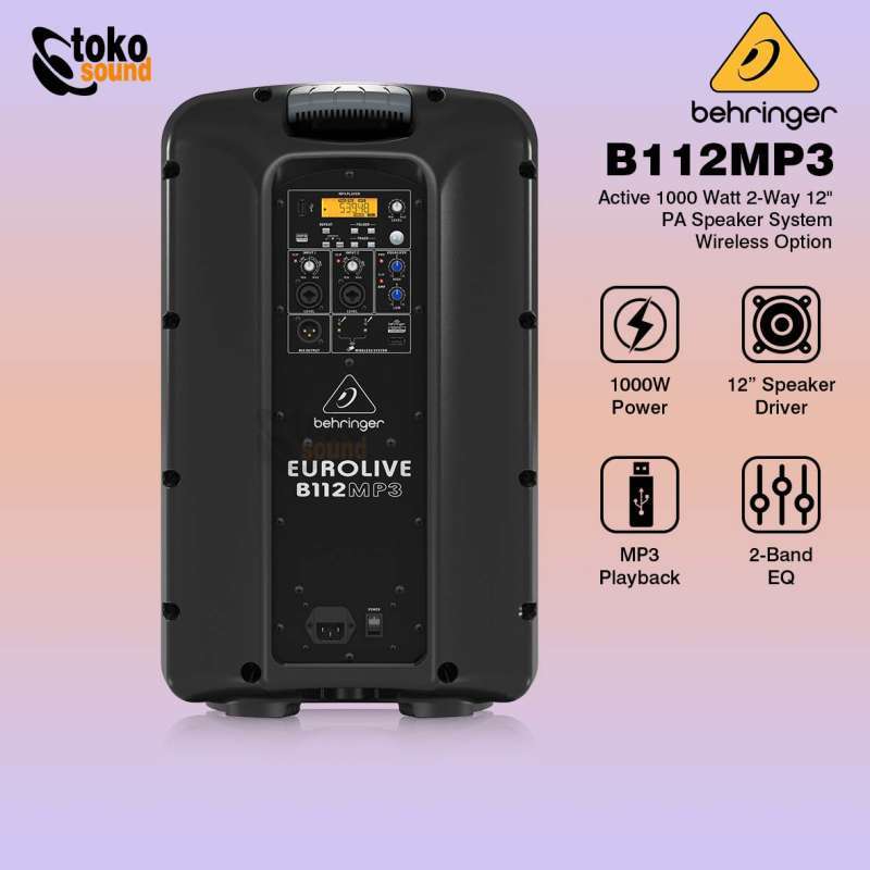 Jual Behringer Eurolive B112mp3 B112 Mp3 1000w 12 Inch Powered