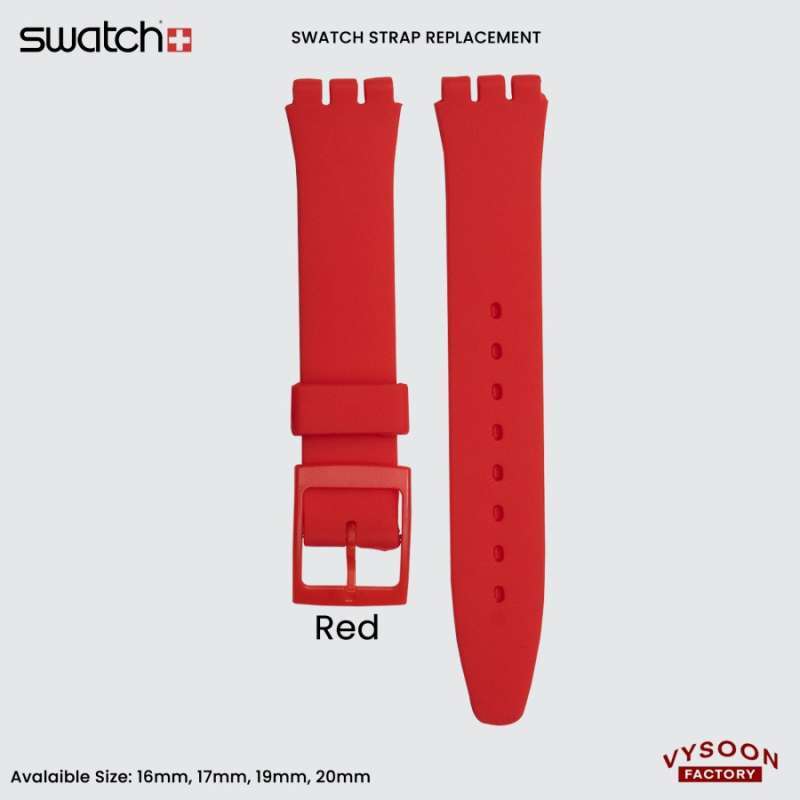 Jual Tali Jam Swatch Strap Swatch Rubber Strap Karet Silicone 19mm