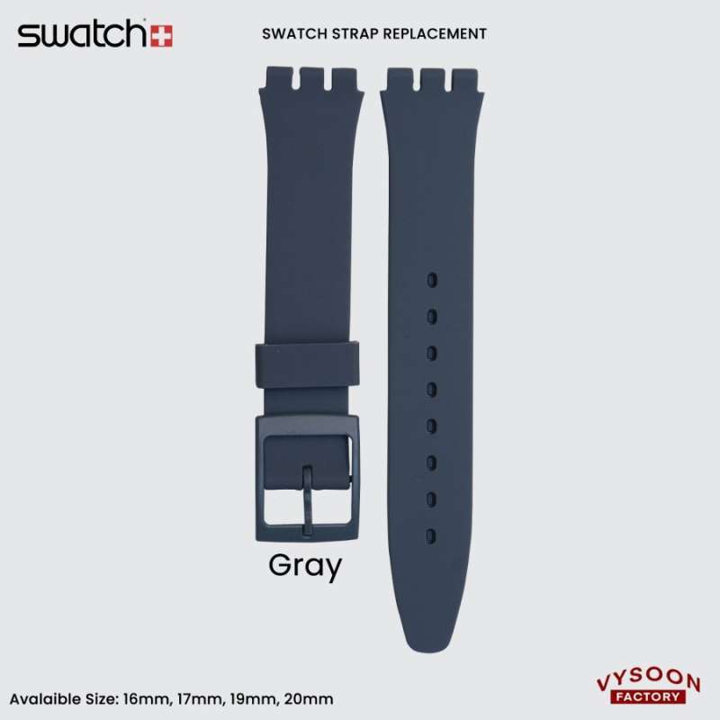 Jual Tali Jam Swatch Strap Swatch Rubber Strap Karet Silicone 19mm 20mm 16mm Gray Di Seller Vysoon Strap Factory Official Store Tamansari Kota Bandung Blibli