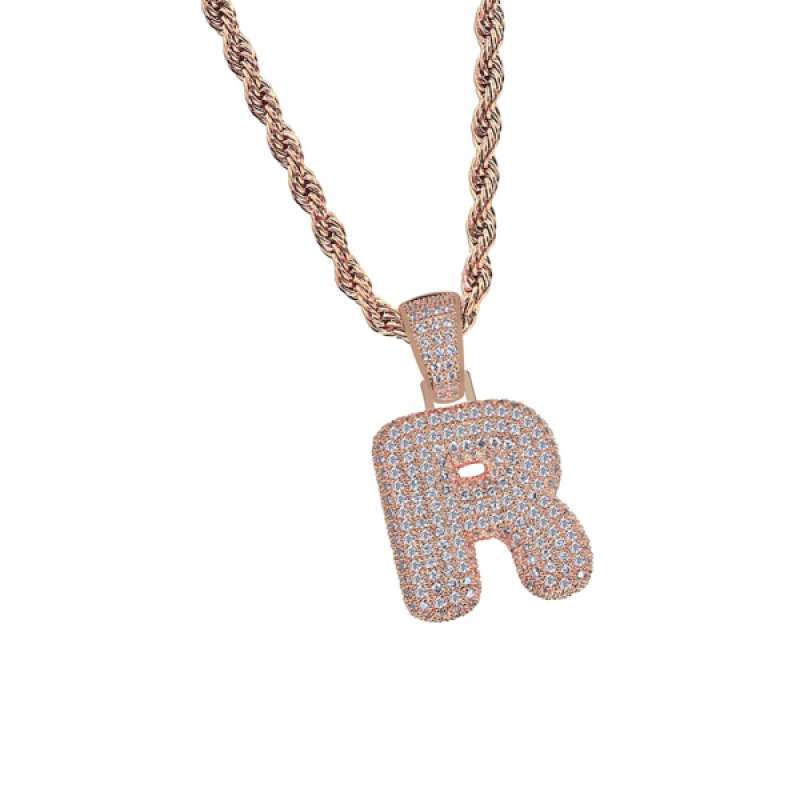 Bubble Letter R Pendant 2x3.1cm(WxH 