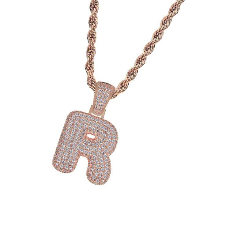 Bubble Letter R Pendant 2x3.1cm(WxH 