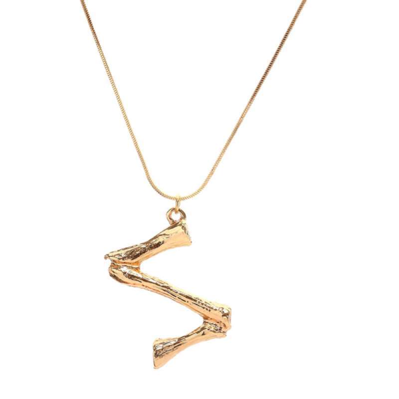 Initial Chain Gold Alphabet Pendant 
