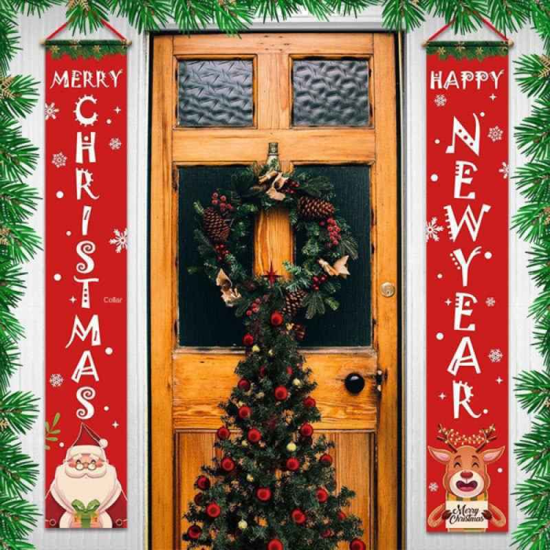 Jual Merry Christmas Party Banner Outdoor Indoor Home Decor Oxford Fabric Banner Xmas Online November 2020 Blibli Com