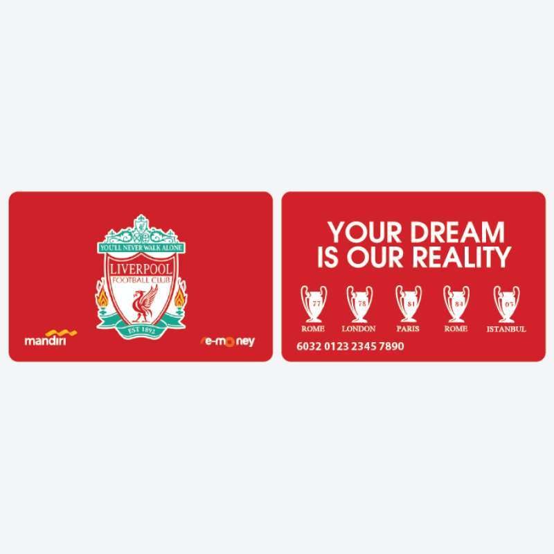 Jual Kartu EMONEY MANDIRI Klub Bola Liverpool 2 Klub Bola Kartu Etoll e  toll E Money E-money Winlycollections [2 SISI / Saldo NOL] di Seller Winly  Collections - Kota Jakarta Barat, DKI Jakarta | Blibli