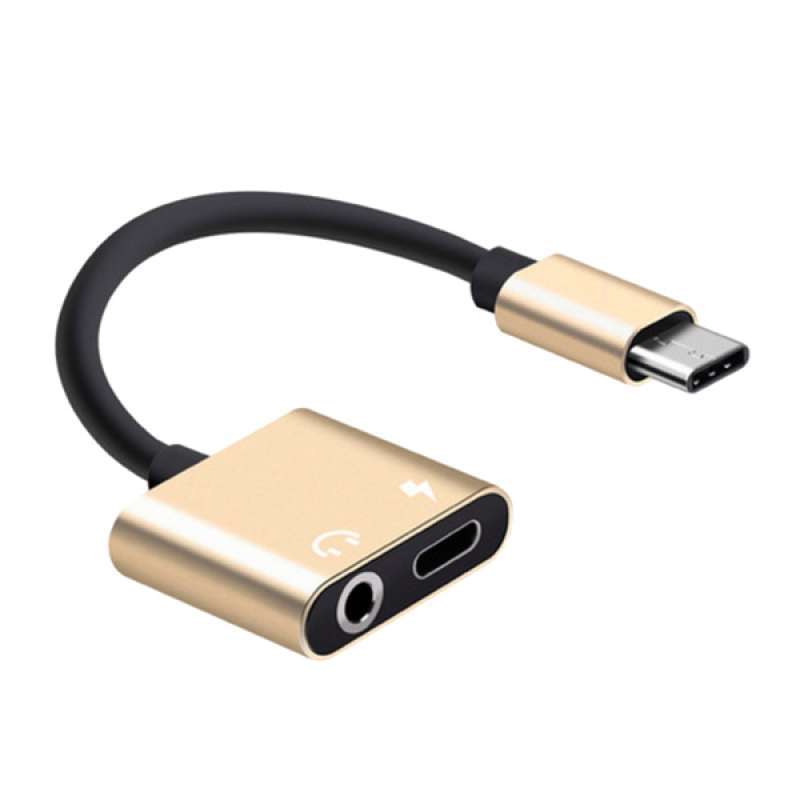 Jual 2 In 1 Usb Type C To 3 5mm Female Headphone Audio Adapter For Huawei Online November 2020 Blibli Com