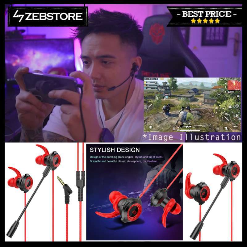 Headset Headphone Earphone Mic Microphone Gaming 3.5mm