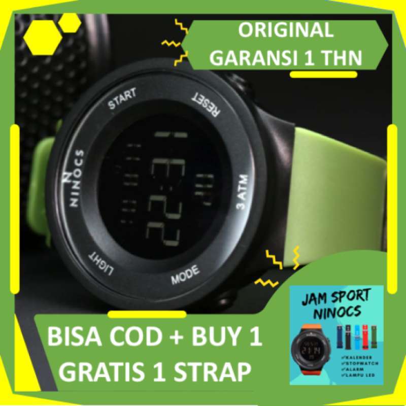 Jual Ninocs Sport Jam Tangan Digital Unisex Original Free Strap Online Januari 2021 Blibli