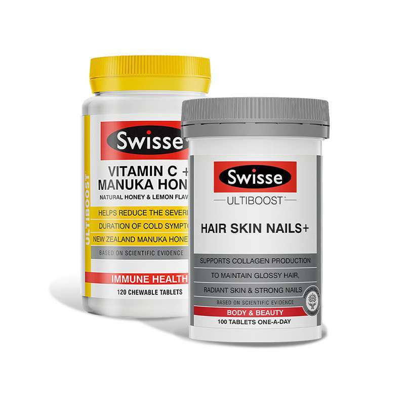 Jual Swisse Hair Skin Nails 100 Tablet Vitamin C Manuka Honey 120 Tablet Online November 2020 Blibli