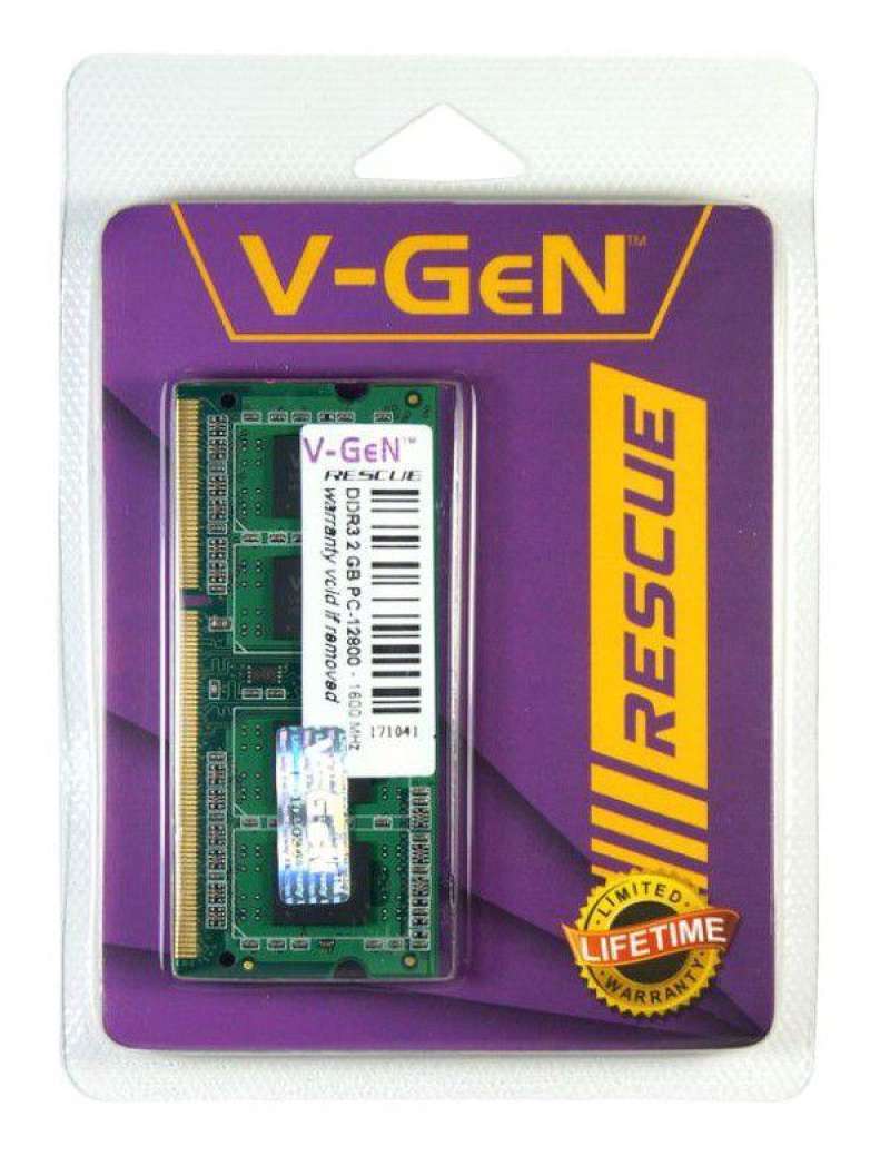 Jual Ram Ddr3 Sodimm V Gen Rescue 2gb Pc12800 1600mhz Memory Laptop Vgen Online November 2020 Blibli