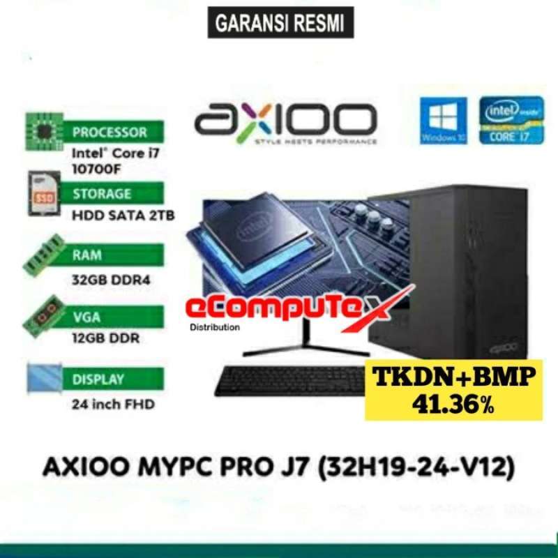 Jual Pc Desktop Axioo Mypc Pro J7 (32h19-24-v12) I7 32gb Tkdn
