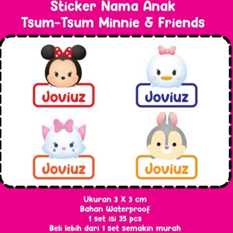 Nama nama tsum tsum clearance