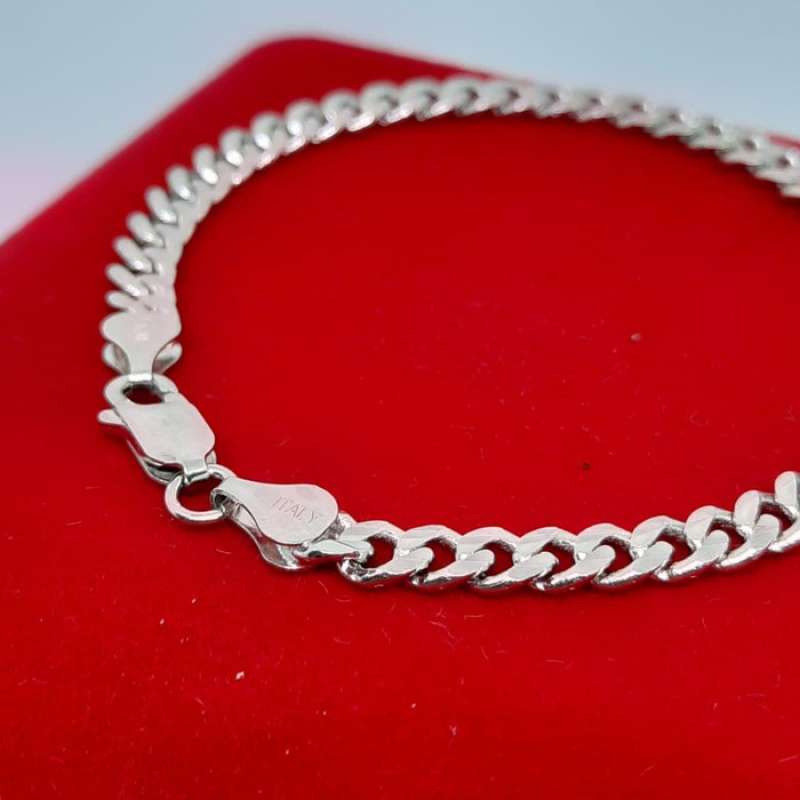 Promo Gelang Pria Wanita Perak Silver 925 Or Lapis Emas Putih Model Rantai Di Seller Centralgrosirgemstone Kota Jakarta Timur Dki Jakarta Blibli