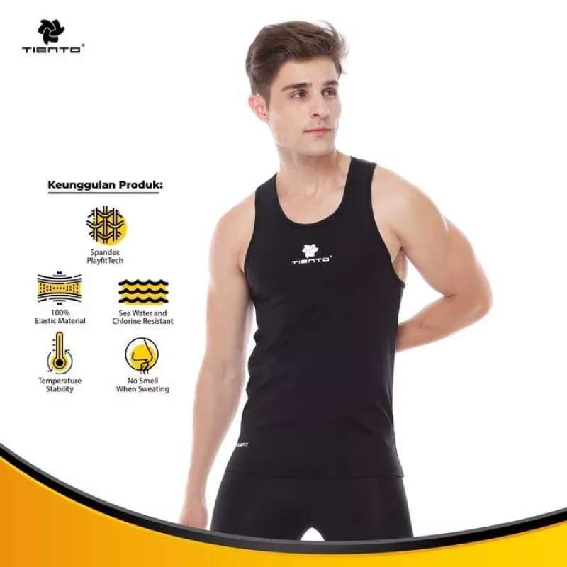 Jual Tanktop Singlet Baselayer Black Tank Top Kaos Olahraga Original Online November 2020 Blibli Com