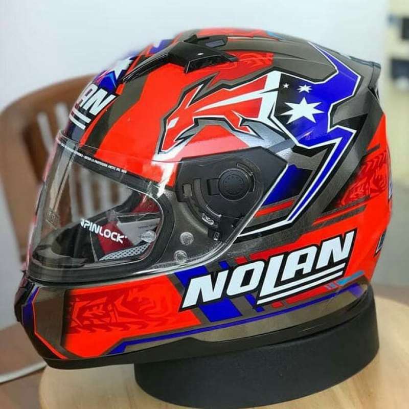 Promo Helm Nolan N64 Stoner Suzuka Scratchet Chrome Diskon 23 di