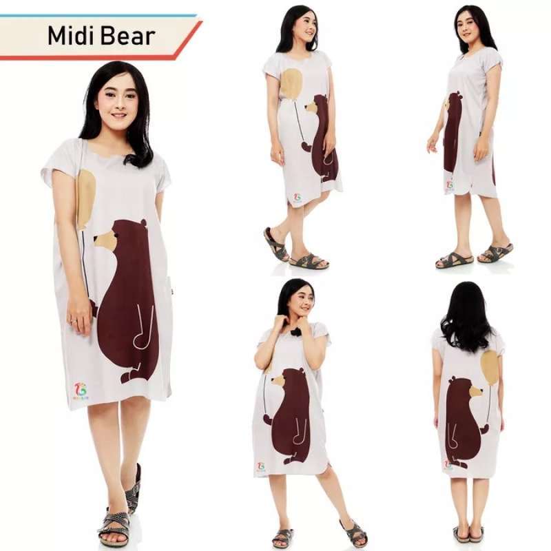 Jual Daster Midi Bear Daster Lucu Baju Hamil Baju Tidur Grosir Daster Murah Campur Warna Online Januari 2021 Blibli