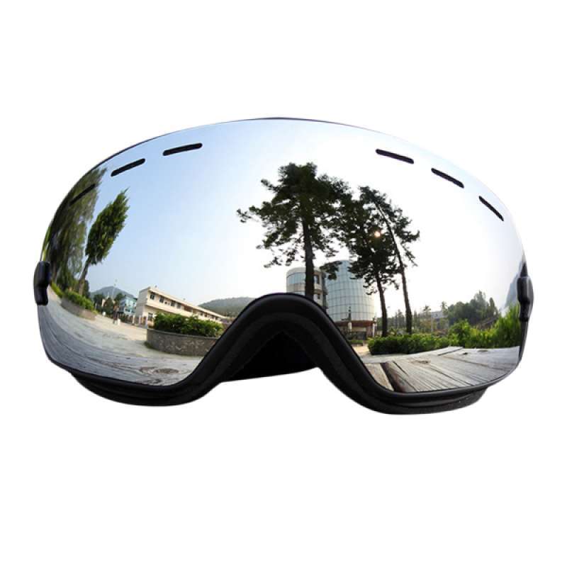 Snow Ski Goggles Dual Lens Pattern Frame Windproof Anti Fog Helmet Compatible 