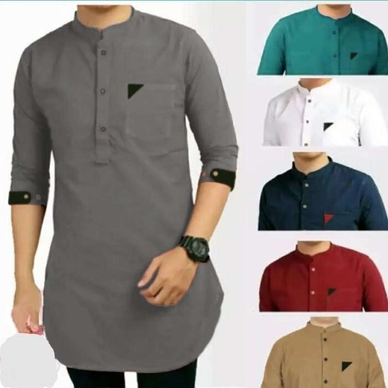 Promo Baju Koko Kurta Pakistan Lengan 3/4 - Abu-abu L Diskon 35% di Seller RD Avenue - Serua, Kota Depok | Blibli