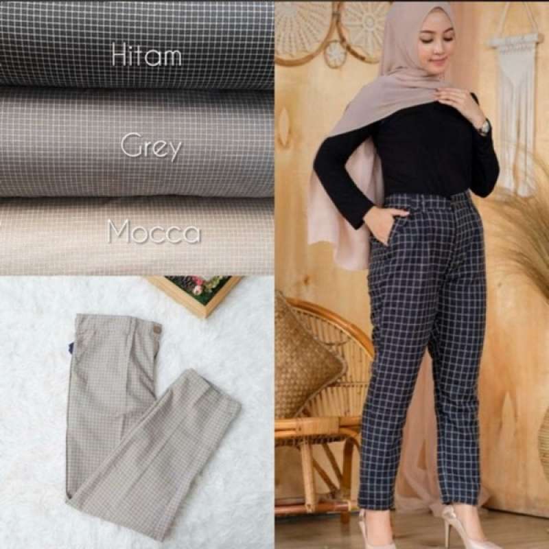 Jual Square Pant Celana Kotak Square Monokrom Casual Formal Santai Katun Premium Online Mei 2021 Blibli