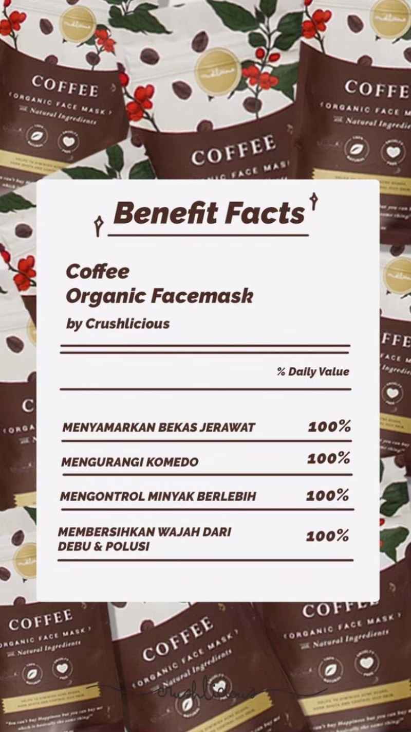 Jual Crushlicious Organic Face Mask Coffee 60 Gram Online Maret 2021 Blibli