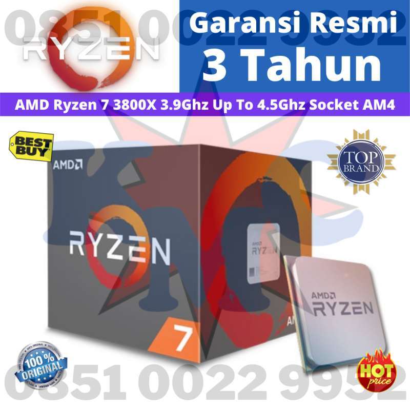 Jual Amd Ryzen 3800x 7-3800x Up To Socket Am4 Di