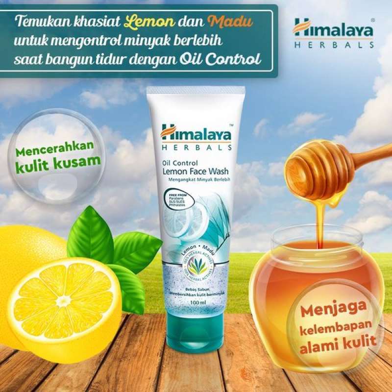himalaya herbal oil control lemon face wash