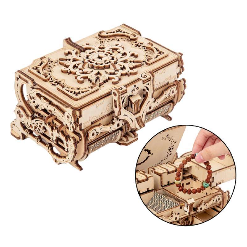 Promo Jewelry Box Wooden Puzzle DIY 